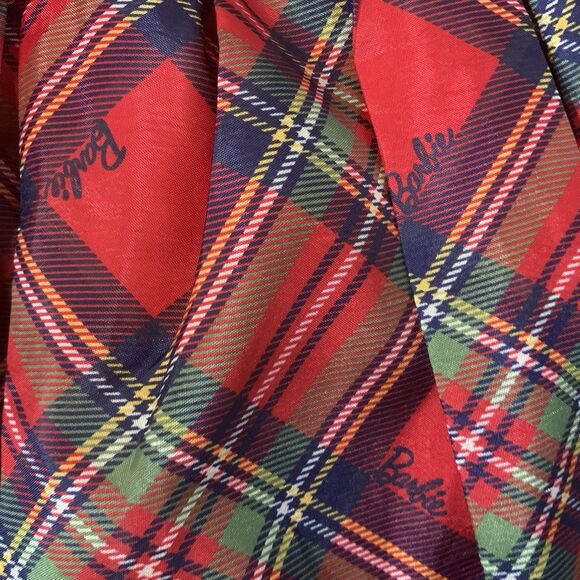 Barbie Girl’s Red Plaid Holiday Party Dress 3T Tulle Bow Cap Sleeves NWT - Picture 13 of 14